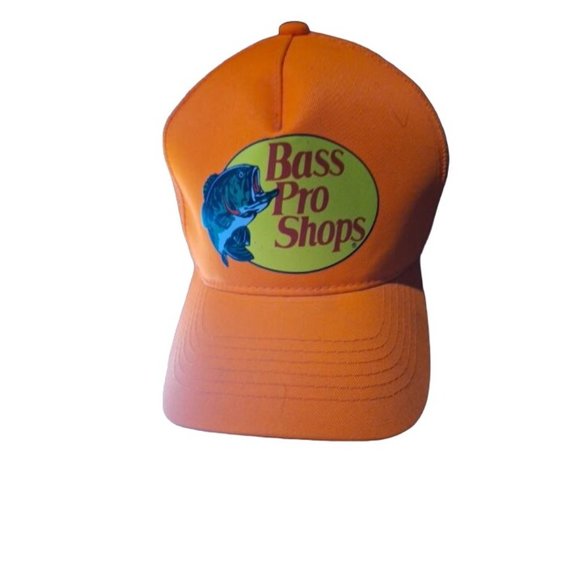 Bass Pro Shop Unisex Hat Cap Snap Back Adjustable Mesh Back Orange Gone Fishing - Picture 6 of 9